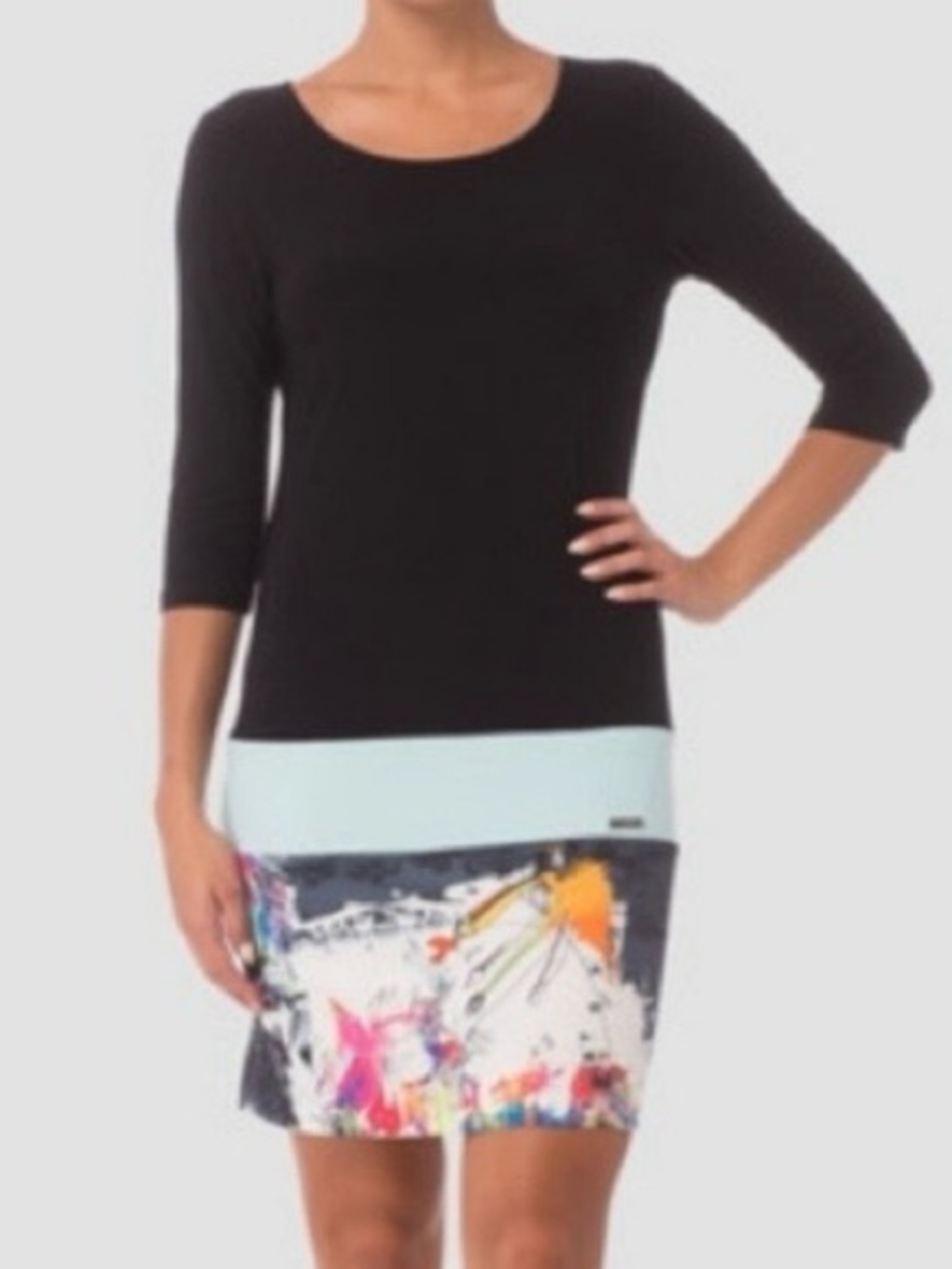 Joseph Ribkoff color block art deco dress